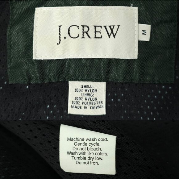 J.Crew Windbreaker Oarsman Jacket Mens M 90s Y2K Full Zip Nylon Rain Coat Anorak - Picture 8 of 16